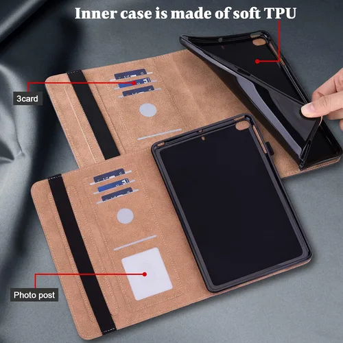 Vista 5 de ALILANG Funda para Xiaomi Pad 7/Pad 7 Pro de 11.2 pulgadas 2024 con soporte para bolígrafo y múltiples ángulos de visión, funda de piel sintética