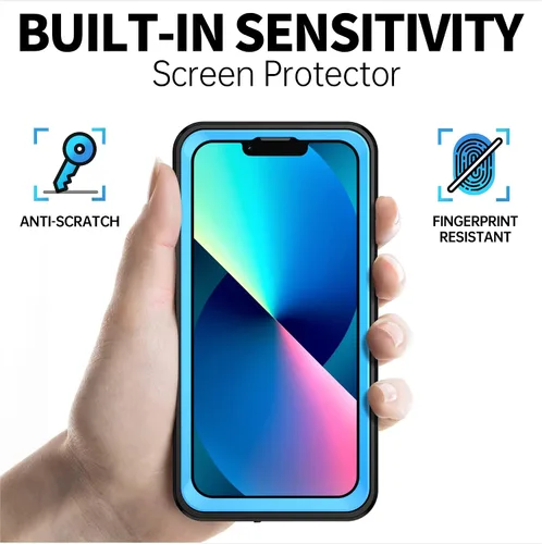 Vista 4 de BEASTEK Funda impermeable para iPhone 13 Mini, serie NRE a prueba de golpes a prueba de polvo bajo el agua IP68 con protector de pantalla integrado