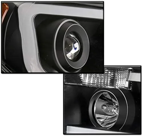Vista 3 de Faros delanteros LED negros compatibles con Toyota Tundra 2007-2013 / Sequoia 2008-2017