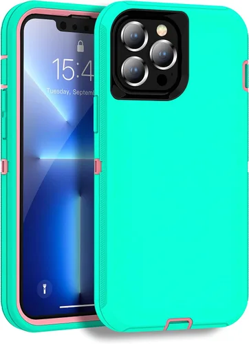 Vista 17 de MXX Funda para iPhone 13, con protector de pantalla de vidrio templado, protector de lente de cámara de 3 capas de alta resistencia, a prueba