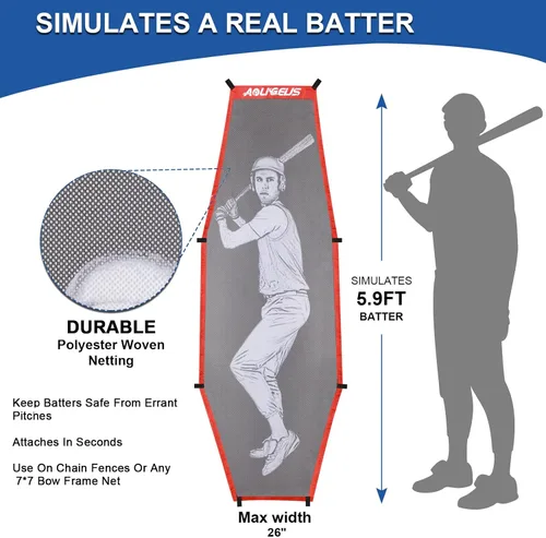 Vista 32 de 7'x7' Baseball Softball Practice Net with Strike Zone Target
