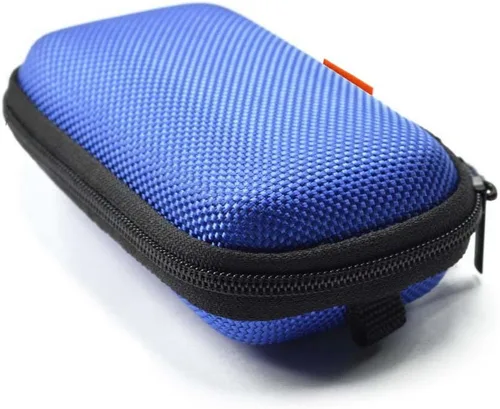 Vista 13 de Funda Rectangular Pequeña Rígida de EVA - Funda Portátil de Protección para Auriculares con Cremallera para Auriculares, Audífonos, Unidad Flash