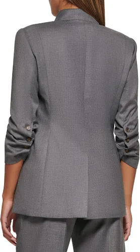 Vista 4 de Calvin Klein Blazer de traje de trabajo con cierre de un botón para mujer