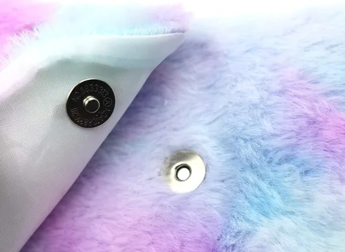 Vista 7 de Bolso de bolso de la bolsa del teléfono celular del unicornio de la felpa colorida de las muchachas de los niños Mini Cross