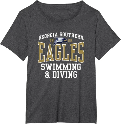 Vista 6 de Georgia Southern University Camiseta de natación y buceo Eagles, Negro