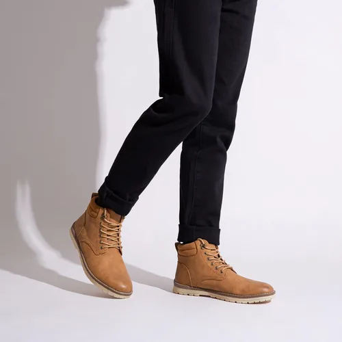 Vista 7 de Vostey Botas de senderismo impermeables para hombre, botas chukka casuales para hombres