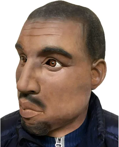Vista 4 de HENGYUTOYMASK Máscara realista de látex para hombre negro, máscara de goma para Halloween, fiesta de disfraces