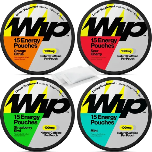 Vista 14 de Wip Energy Pouches, Mezcla sin azúcar con 100 MG de cafeína natural, vitaminas B, minerales y L Teanina para apoyo energético, preentrenamiento