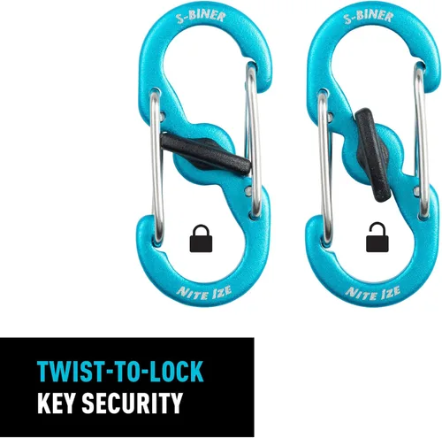 Vista 24 de Nite Ize Bigfoot Locker KeyRack - Soporte de acero inoxidable para coche, casa y otras llaves - Mosquetón con S-Biners - Capacidad para 15 llaves a