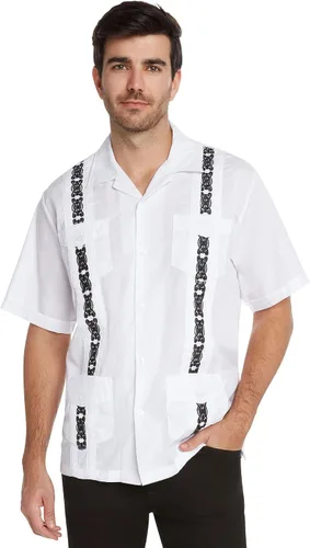 Vista 6 de 9 Crowns Essentials Guayabera - Camisa con botones para hombre