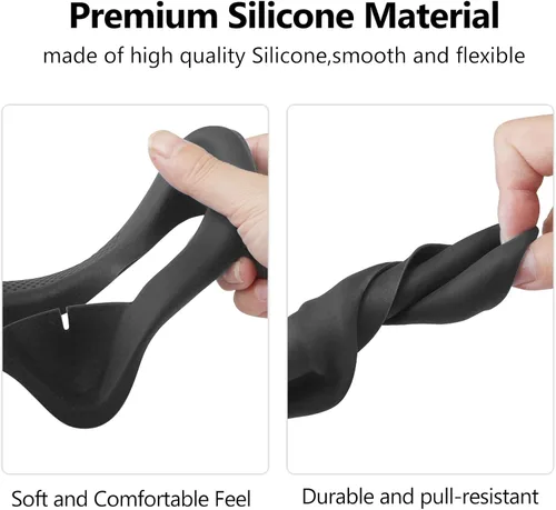 Vista 3 de VR Face Cover - Sweat-Proof Silicone Face Cover Pad for Oculus Quest 2 VR Headset - Washable & Anti-Leakage Lightproof VR Accessories for Oculus