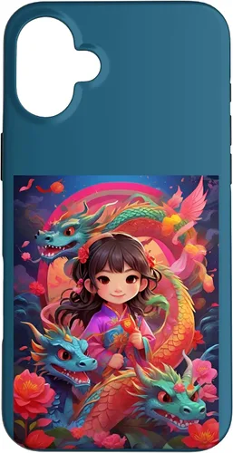 Vista 22 de Funda para iPhone 16 Chinese New Year of the Dragon 2024 Anime