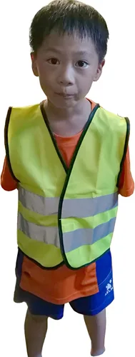 Vista 6 de zojo Kids High Visibility Reflective Safety Vest 10 Pack Bulk Kids-l-amarillo neón