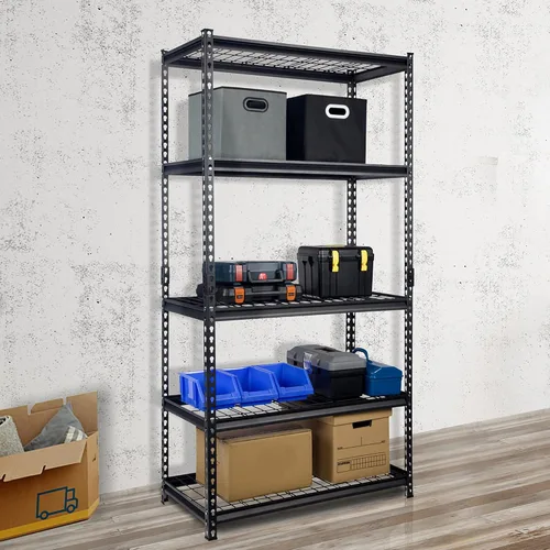 Vista 8 de Juggernaut Storage Pachira - Estantería de acero de 36 pulgadas de ancho x 18 pulgadas de profundidad x 72 pulgadas de alto, altura ajustable, 5
