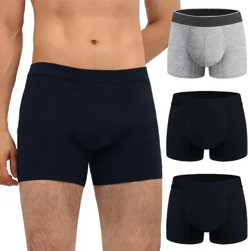 Vista 14 de Calzoncillos tipo bóxer para incontinencia para hombre, lavable, a prueba de fugas, absorbente, protección contra fugas urinarias, paquete de 3 3