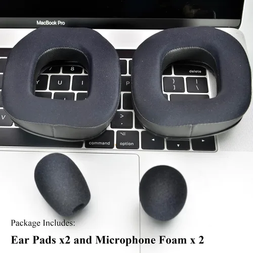 Vista 6 de Almohadillas para los oídos y espuma de micrófono A40 TR - Cojines de repuesto compatibles con auriculares Astro A40 TR, almohadillas