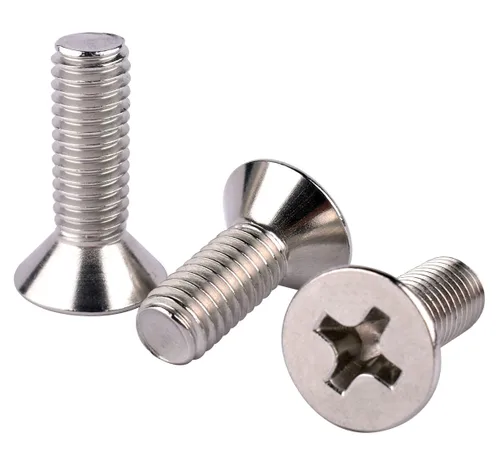 Vista 14 de 20 piezas de tornillos de máquina Phillips de cabeza avellanada plana de 1/4-20 x 1-1/2" UNC, acero inoxidable 304 18-8, rosca completa, rosca gruesa