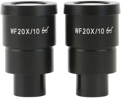 Vista 3 de Kit de accesorios para microscopio, 2 unids/par WF20X 25X, lente de 1.181 in de diámetro, accesorios de microscopio para zoom binocular, microscopio