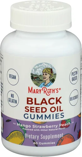 Vista 4 de MaryRuth Organics Gomitas de aceite de semilla negra Suplemento de aceite de semilla de comino negro Tradicionalmente utilizado para el apoyo
