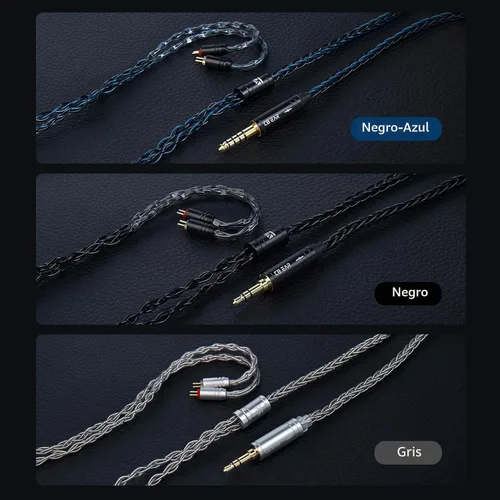 Vista 8 de KBEAR ST12 MAX - Cable IEM de 4.9 ft/4.92 pies, 8 hebras, 4N OFC, chapado en plata, cable de extensión de auriculares de 14 núcleos, cable