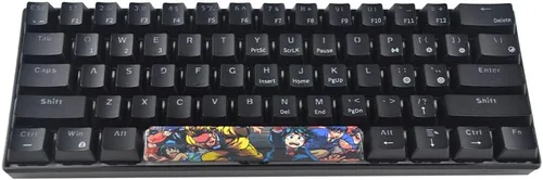 Vista 3 de RICKONS My Hero Academia 6.25u - Tecla de barra espaciadora para teclado mecánico Cherry Switch con extractor de teclas (Mi Hero 18)