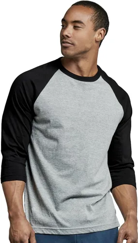 Vista 11 de TOP PRO Camiseta de béisbol casual con manga raglán 3/4 para hombre