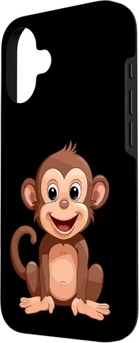 Vista 2 de iPhone 16 Monkey Lover - Funda de regalo con diseño de silueta para hombres, mujeres y niños