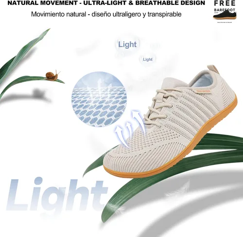 Vista 7 de Geweo Zapatos minimalistas unisex Suela sin caída Puntera ancha Comodidad más flexible Movimiento natural en forma de pie Zapatos deportivos