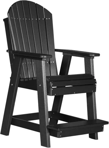 Vista 16 de LuxCraft Silla Balcón - Altura del mostrador - Aruba sobre Negro