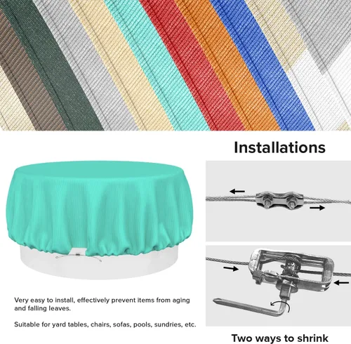 Vista 88 de Fundas para muebles de patio, impermeables, resistentes a los rayos UV, resistentes a los rayos UV, para exteriores, mesa redonda y rectangular