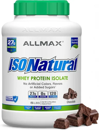Vista 12 de ALLMAX ISONATURAL - Polvo aislado de proteína de suero de leche, 0.95 oz de proteína por cucharada, sin azúcar, cero grasa, 99% sin lactosa, sin