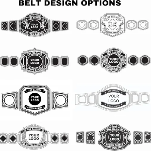 Vista 2 de HANDSY Cinturón de campeonato personalizable para todos los deportes, cinturón de campeonato de lucha libre personalizado
