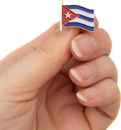 Vista 4 de Cuba - Pin de solapa esmaltado para el país, hecho de metal, sombrero de recuerdo para hombres y mujeres, patriótico cubano