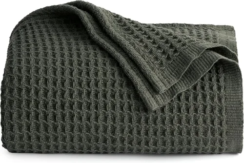 Vista 31 de Bedsure Gentlesoft - Manta de 100 % algodón, tamaño Twin XL, para dormitorio universitario, transpirable y suave, manta Twin de tejido waffle