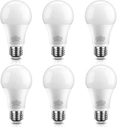 Vista 11 de Bombillas LED regulables, bombilla LED equivalente a 60 W, 2700K luz blanca suave, 9.5 W, 800 lúmenes, base estándar E26, CRI80+, bombilla