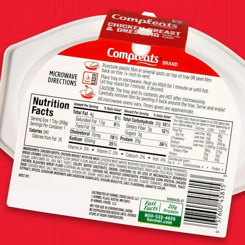 Vista 9 de HORMEL COMPLEATS - Bandeja para microondas de pechuga de pollo y relleno, 9.5 onzas (paquete de 6)