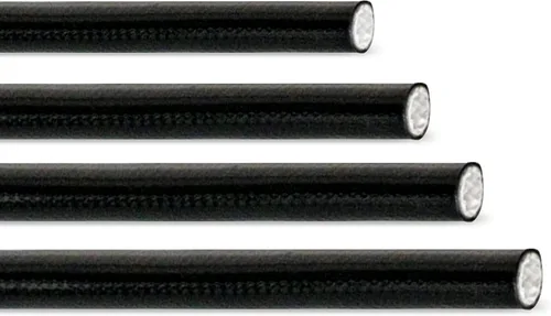 Vista 9 de BLUEWING Funda de fibra de vidrio de silicona, 20 piezas, línea de pesca, protección suave, Chafe, tubo de engranaje, trenzado, protector de Negro