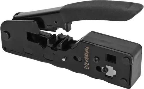 Vista 7 de Herramienta de crimpado Ethernet Crimpadora Pasa a través de Ethernet Crimper para RJ11 RJ12 Cat5 Cat6 Cat7