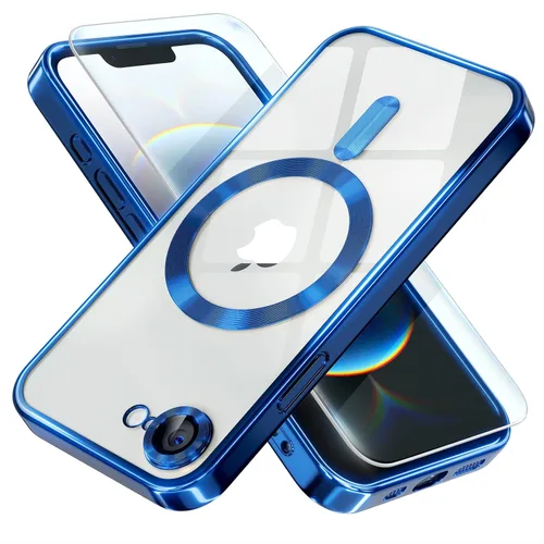 Vista 90 de Misea Funda magnética para iPhone 14 compatible con MagSafe [nunca amarillenta] [protección contra caídas de grado militar] protector completo