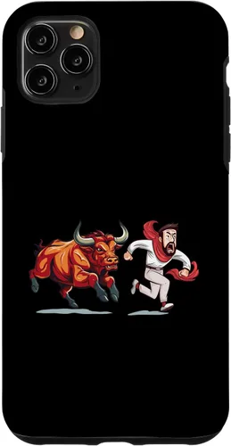 Vista 13 de Funda para iPhone 15 Pro Saint Fermin Bulls Running