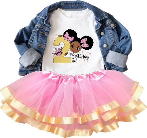Vista 8 de Luke and Lulu First Birthday Outfit Girl - 2nd Birthday Outfit Girl - 3rd Birthday Outfit Girl - Afro Puffs