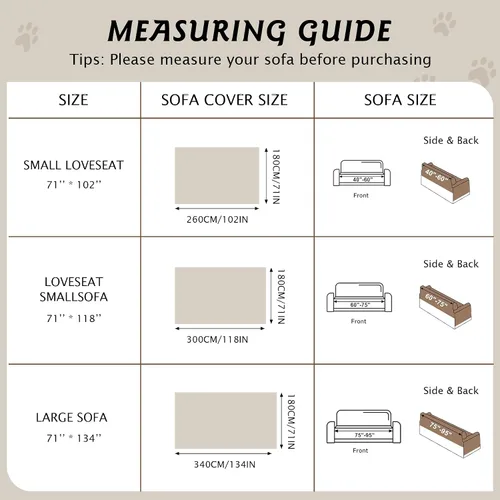Vista 7 de PuTian Funda de sofá 100% impermeable para perros, antiarañazos, lavable, antideslizante, manta de funda de 2 cojines para sofá silla reclinable