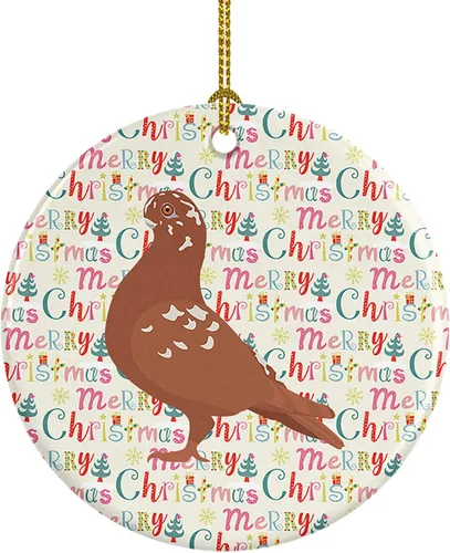 Vista 107 de Caroline's Treasures Adorno de cerámica de avestruz común para árbol de Navidad, decoración colgante para el hogar, Navidad, vacaciones, fiesta