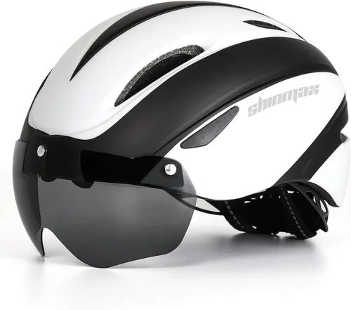 Vista 13 de Shinmax Bike Helmet for Men Women, Bicycle Helmet with Detachable Magnetic Goggles Adjustable for Adult Road Biking Mountain Cycling Helmet