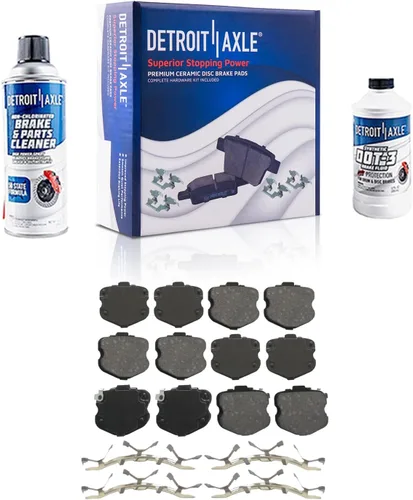 Vista 124 de Detroit Axle - Kit de freno delantero para Dodge Ram 1500 Durango Dakota Chrysler Aspen Dakota Driver Side Disco Freno Pinza de freno de cerámica