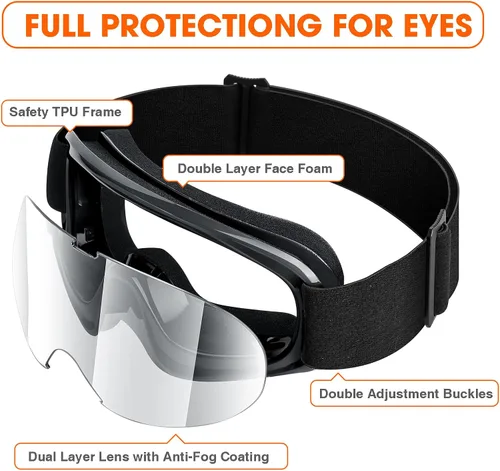 Vista 5 de MAMBAOUT Gafas de motocross para niños, gafas de carreras de motocicleta y todoterreno para niños y niñas