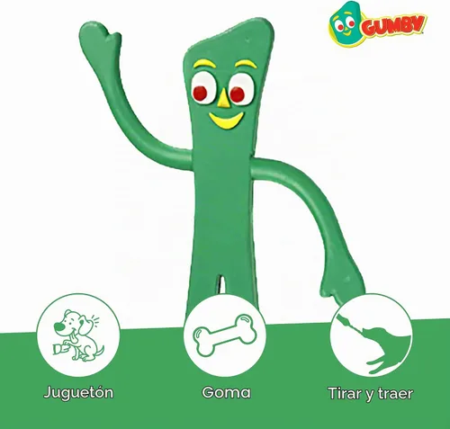 Vista 3 de Multipet Gumby - Juguete de goma para perros de 9 pulgadas