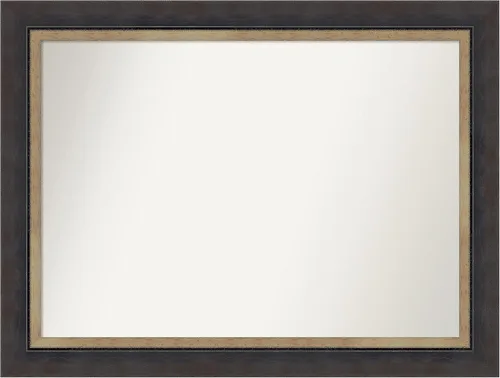 Vista 299 de Amanti Art Espejo personalizado, espejo de baño negro Astor, espejo de pared o espejo de tocador de baño sobre el fregadero (25 x 25 pulgadas)