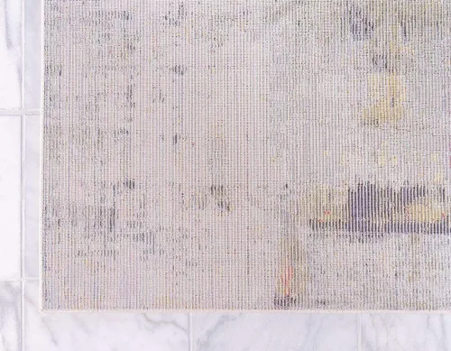 Vista 10 de Tapete abstracto Unique Loom, colección Estrella, moderno, multiárea, Polipropileno, Gris