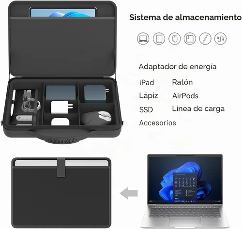 Vista 2 de Smatree Funda rígida para laptop para Galaxy Book4 Edge de 14 pulgadas Negro